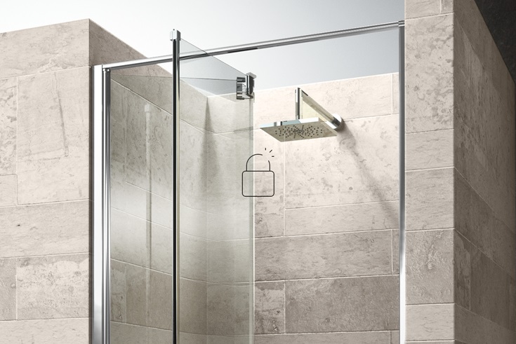 Mampara de ducha con puerta plegable RA+RF Vismaravetro