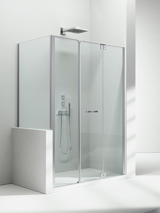 Mampara de ducha con puerta plegable RM+RV Vismaravetro
