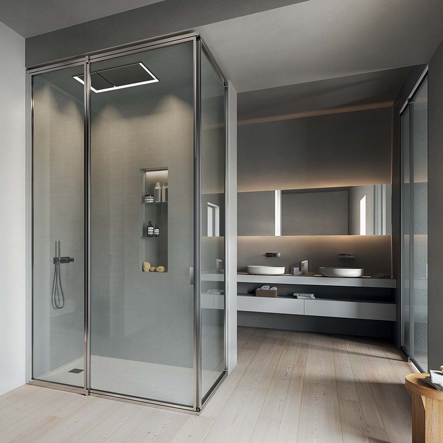 Het systeem Suite: de douchecabine tot aan plafond